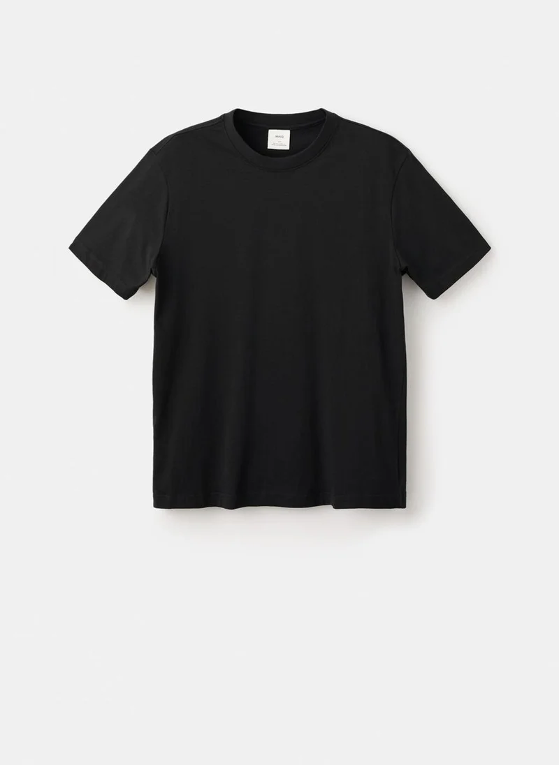 Mango Man  100% cotton slim-fit t-shirt for Men | Best Price UAE